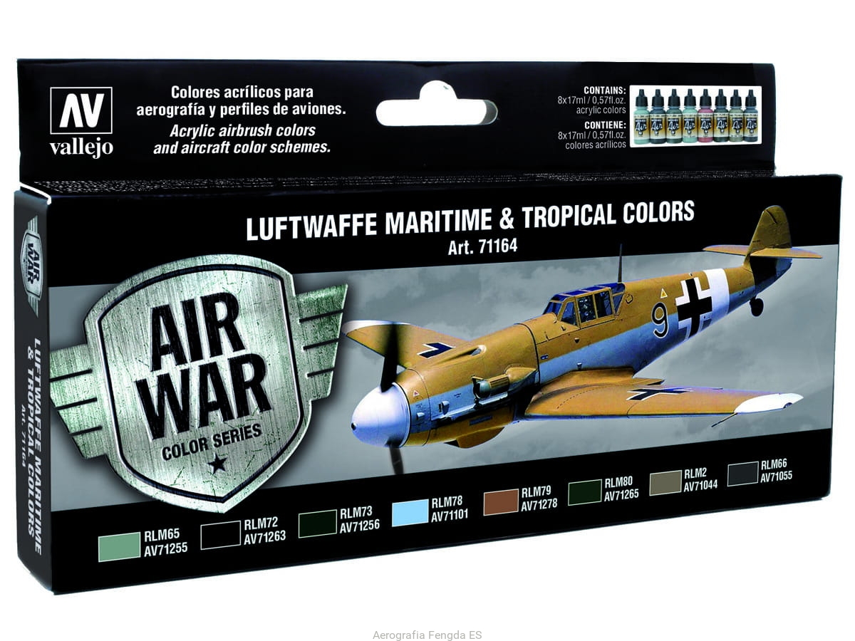 Vallejo AV Model Air Set-DAK Colors 1941-1944 Pinturas para Uso con aerógrafo, Varios, 17ml, 102