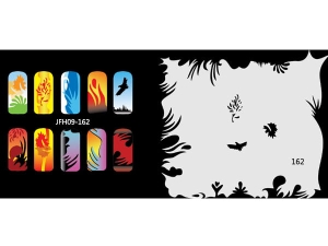 Patrón Fengda aerografía uñas JFH09-162