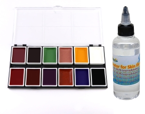 Alcohol-based bodyPainting - Skin Illustrator FX - 12x Base colors (12x8g) + Activator 100ml