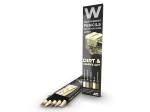 AK AK10044 Watercolor Pencil SET SPLASHES, DIRT AND STAINS (5 colors)
