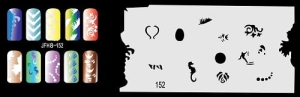 Patrón Fengda aerografía uñas JFH08-152
