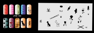 Patrón Fengda aerografía uñas JFH09-163