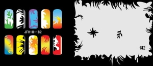 Patrón Fengda aerografía uñas JFH10-182