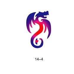 Patrón Fengda tatuaje brillante 14-04