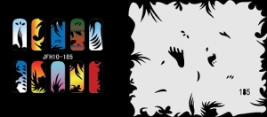 Patrón Fengda aerografía uñas JFH10-185