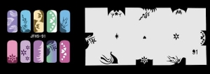 Patrón Fengda aerografía uñas JFH05-091