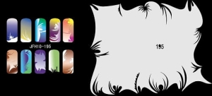 Patrón Fengda aerografía uñas JFH10-195