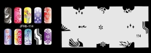 Patrón Fengda aerografía uñas JFH06-114
