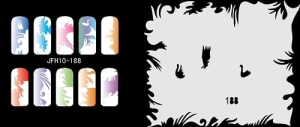 Patrón Fengda aerografía uñas JFH10-188