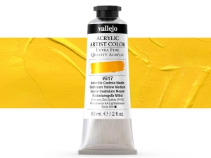 Vallejo Acrylic Artist Color 16517 Cadmium Yellow Medium (60ml)