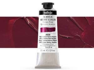 Vallejo Acrylic Artist Color 16606 Quinacrd. Red Magenta (60ml)