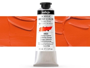 Vallejo Acrylic Artist Color 16803 Cadmium Orange (60ml)