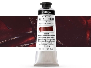 Vallejo Acrylic Artist Color 16824 Quinacridone Burnt Orange (60ml)