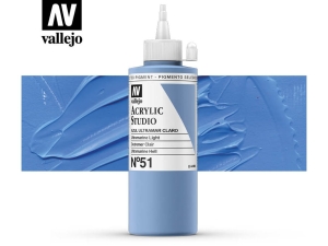 Vallejo Acrylic Studio 22051 Ultramarine Light (200ml)