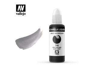 Vallejo Liquid Watercolor 33740 Dark Grey (32ml)