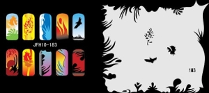Patrón Fengda aerografía uñas JFH10-183