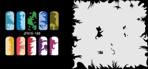 Patrón Fengda aerografía uñas JFH10-186