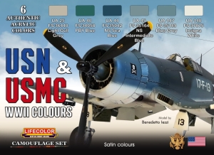 Set colores temáticos LifeColor CS46 USN & USMC WWII Colours