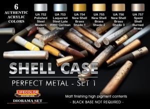 Set colores temáticos LifeColor CS47 SHELL CASE Perfect Metal - SET1