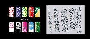 Patrón Fengda aerografía uñas JFH11-202