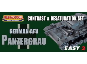 Set colores camuflaje LifeColor MS02 GERMAN AFV PANZERGRAU