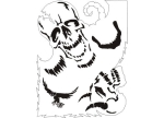 Patrón aerografía – Calavera B003