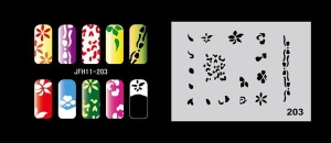 Patrón Fengda aerografía uñas JFH11-203
