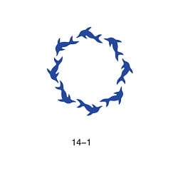 Patrón Fengda tatuaje brillante 14-01