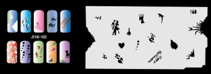 Patrón Fengda aerografía uñas JFH08-160