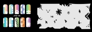 Patrón Fengda aerografía uñas JFH08-146