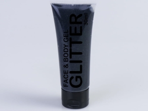 Glitter Gel Tube black 30 ml