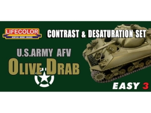Set colores camuflaje LifeColor MS03 U.S. ARMY AFV OLIVE DRAB