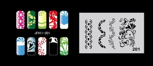 Patrón Fengda aerografía uñas JFH11-201