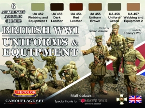 Set colores temáticos LifeColor CS45 British WWI Uniforms & Equipment