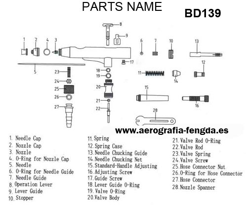 Repuestos para BD-139 Repuestos para BD-139